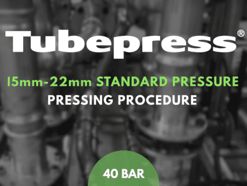 TUBEPRESS® Stainless Steel Press Fit 15mm-22mm Standard Pressure Pressing Procedure