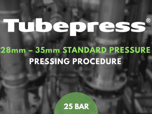 TUBEPRESS® Stainless Steel Press Fit 28mm-35mm Standard Pressure Pressing Procedure