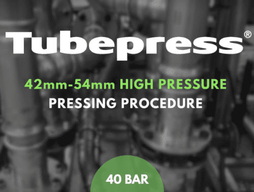 TUBEPRESS® Stainless Steel Press Fit 42mm-54mm Standard Pressure Pressing Procedure