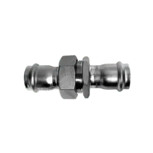 Tubepress Barrel Union, Flat Sealing, Stainless Steel Nut