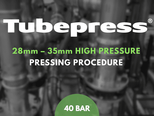TUBEPRESS® Stainless Steel Press Fit 28mm-35mm High Pressure Pressing Procedure