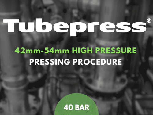 TUBEPRESS® Stainless Steel Press Fit 42mm-54mm High Pressure Pressing Procedure