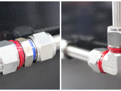 vis-lok compression fittings close up