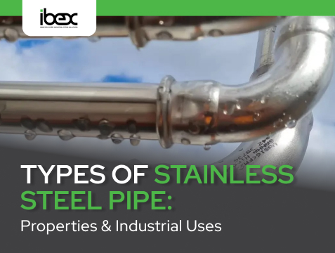 Close-up of stainless steel press-fit pipe bends showing corrosion-resistant industrial pipework.